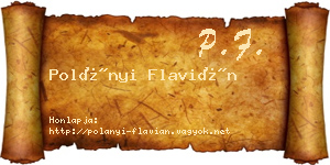 Polányi Flavián névjegykártya